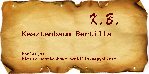 Kesztenbaum Bertilla névjegykártya